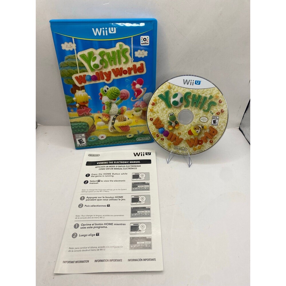 Yoshi’s Wooly World Nintendo Wii U 2015, Complete tested authentic